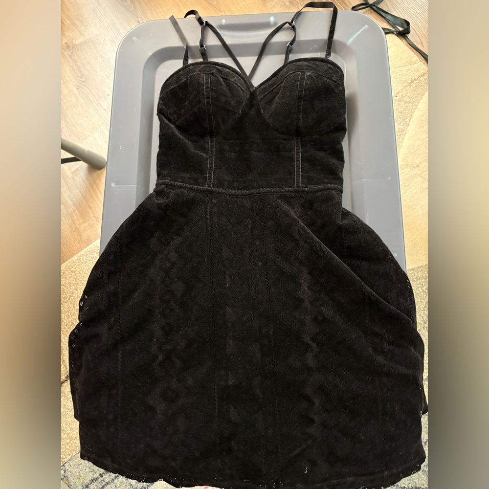 Hollister Black Dress -Sweetheart Neck